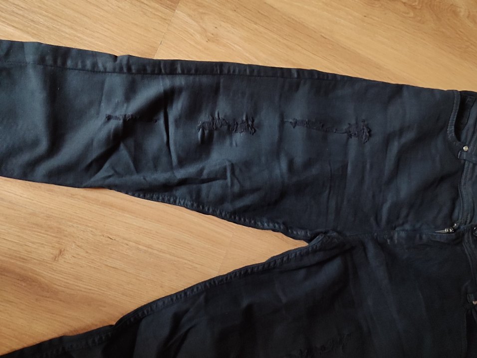 siyah Kadın Midi Denim Pantolon - Görsel 4