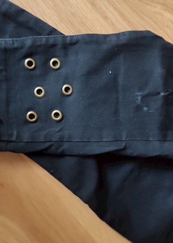 Düğmeli Siyah Kadın Kot Pantolon - Görsel 4