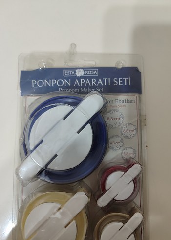 Çok Renkli Plastik pon pon yapma aparatları - Görsel 2