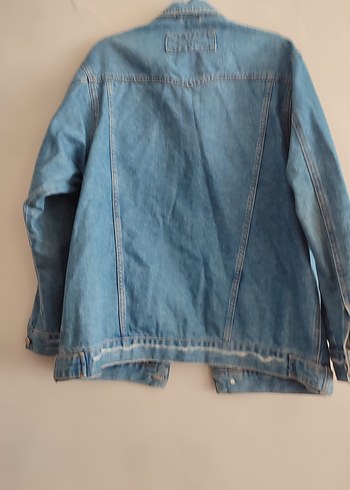40 Beden Düğmeli Mavi Denim Kadın Ceket