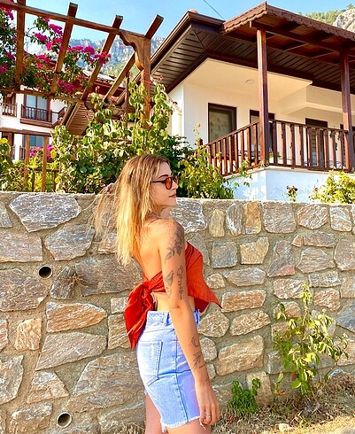 Mango Kesil detay şort