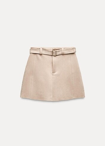Zara Suni Süet Etek