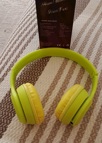 Renkli Sarı Kulaklık Bluetooth kablosuz urban sound