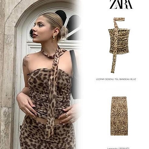 Zara leopar bandeo top