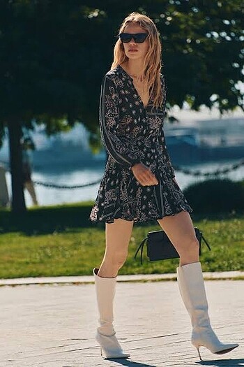 Zara desenli elbise