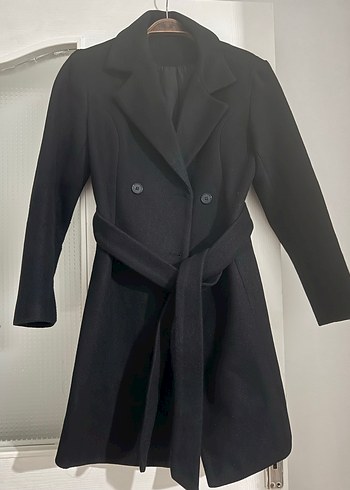 Siyah Kuşaklı Klasik Kaban - Görsel 2