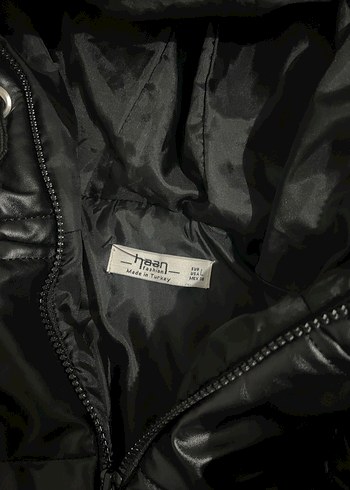 Kürk Detaylı Siyah Deri Kadın Kışlık Mini Mont - Görsel 2