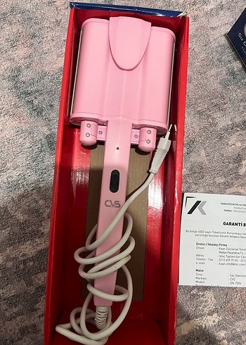 Pastel Pembe Saç Şekillendirici su dalga maşası - Görsel 2