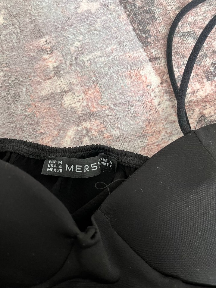 Siyah Straplez Mini Büstiyer - Görsel 2