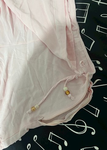 Düğmeli Pembe Mini Şort - Görsel 3