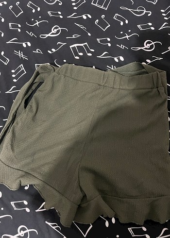 Yandan bağlamalı şort etek esnek kumaş - Görsel 2