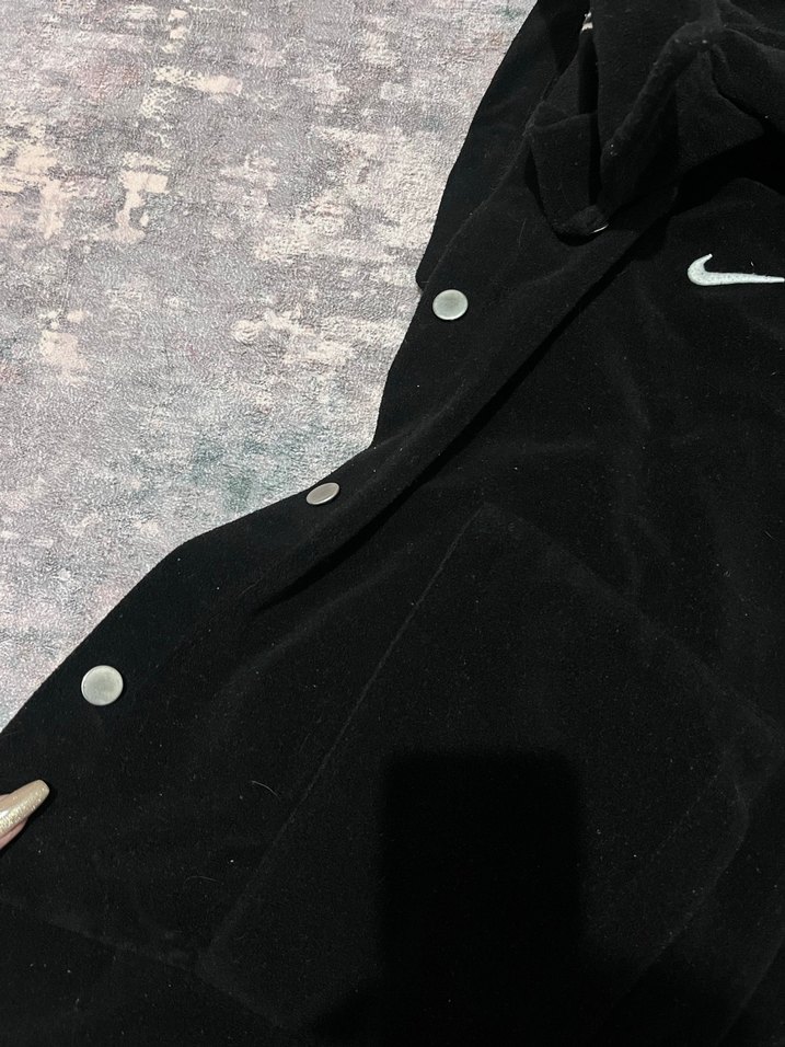 Düğmeli Nike Siyah  Polar Ceket - Görsel 3