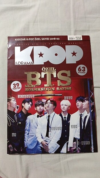 BTS Dergi Özel Sayı 39 Poster 70 Sticker 22 Fotokart
