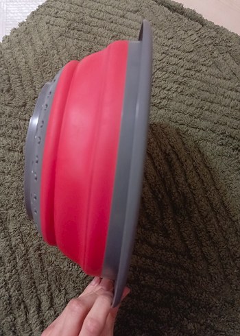 Kırmızı Katlanabilir Süzgeç - Görsel 5