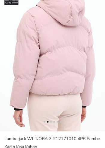 Lumberjack Kadın Kısa Pembe Kaban mont - Görsel 2