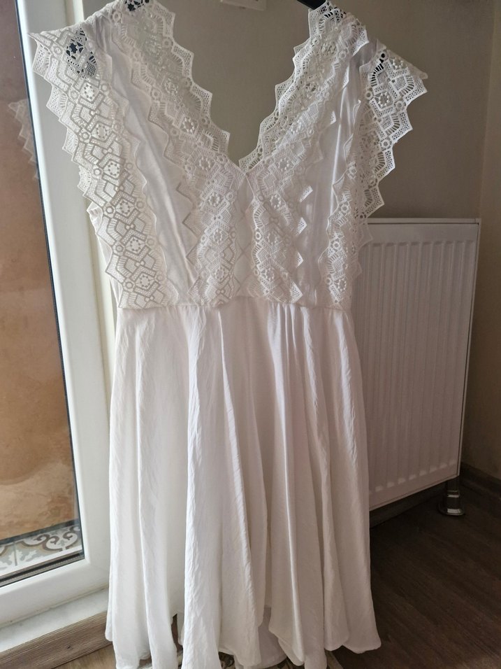 Dantel Detaylı Beyaz Hamile Bluzu - Görsel 3