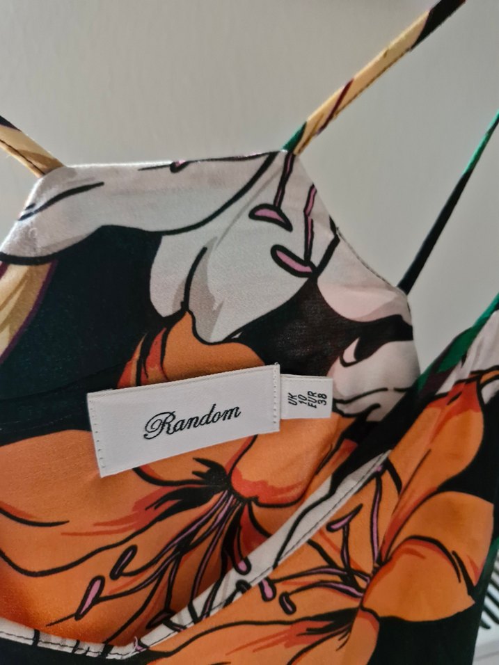 Desenli Uzun İnce Askılı Hamile Bluzu - Görsel 2