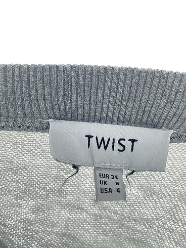 34 Beden gri Renk Twist Mini Elbise %70 İndirimli.