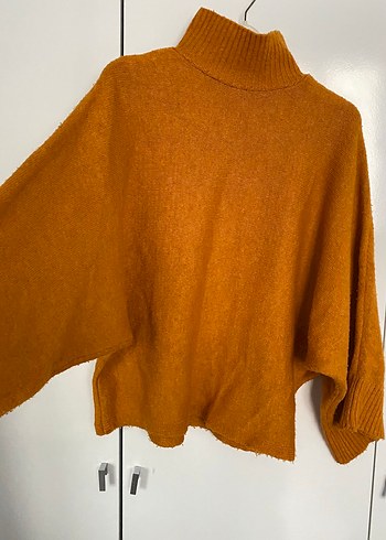 Diğer Vizon Turuncu Oversize Triko Kazak