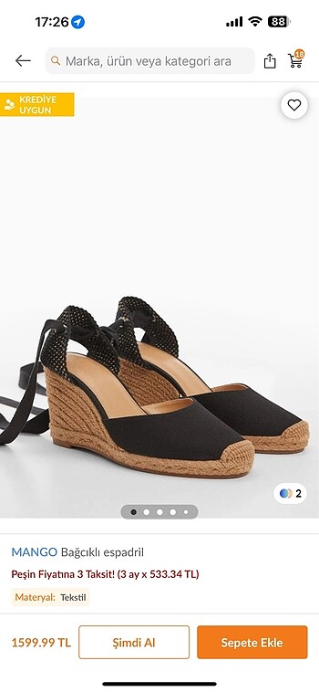 Mango Mango espadril ayakkabı