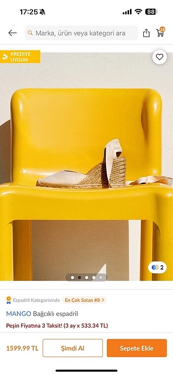 Mango Mango espadril ayakkabı