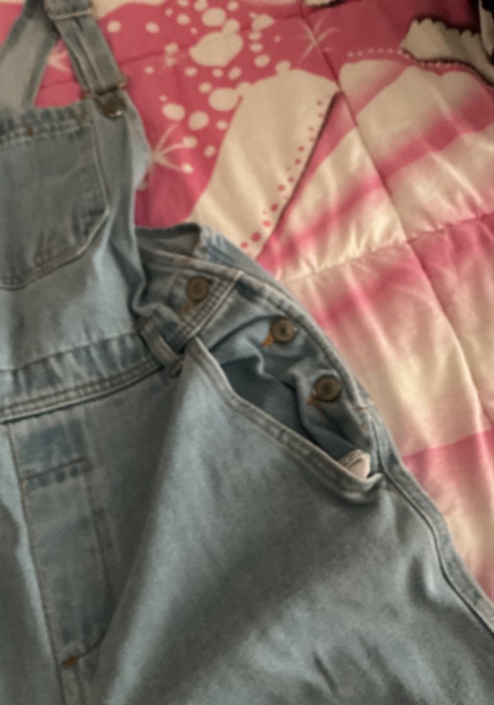 Gri Denim Kadın Midi kot Tulum - Görsel 5