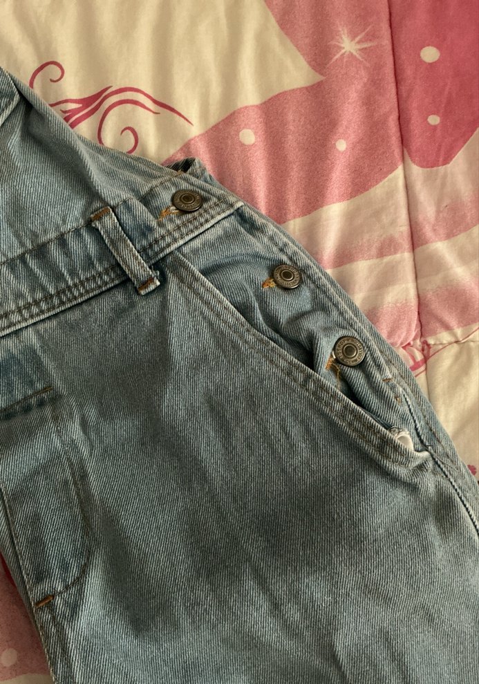 Gri Denim Kadın Midi kot Tulum - Görsel 3