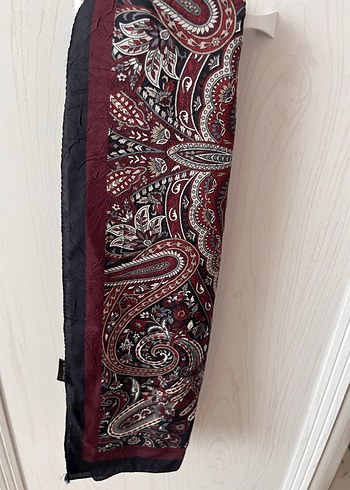 Madame Coco Bordo Desenli İpek Kadın şal