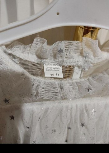 LC Waikiki Beyaz Fırfırlı Nakışlı Kız Elbisesi