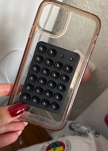 Yapışkanlı Siyah Telefon Kılıfı iPhone 11