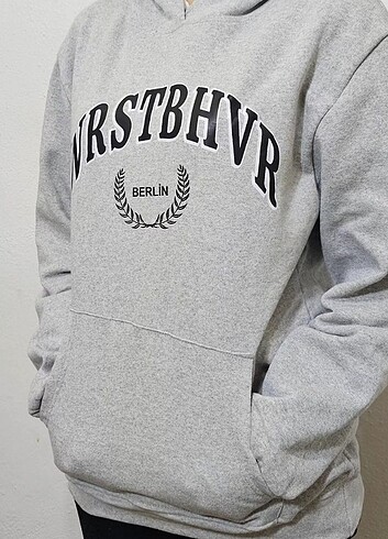 Diğer Gri Unisex Oversize 'wrst Berlin' Siyah Baskılı Eşofman 