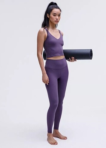 lululemon Spor Crop ,ic kismi Sutyenli, ust kismi crop