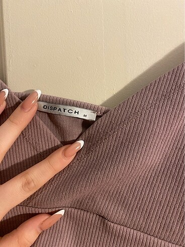 m Beden lila göğüs dekolteli crop