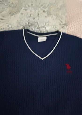 U. S. POLO ASSN LACİVERT ERKEK ÇOCUK V YAKA KAZAK - Görsel 8