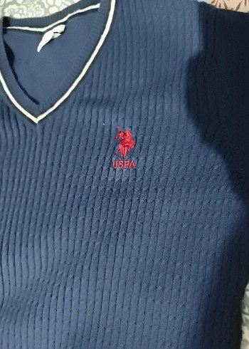 U. S. POLO ASSN LACİVERT ERKEK ÇOCUK V YAKA KAZAK - Görsel 2