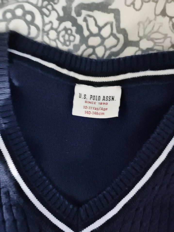 U. S. POLO ASSN LACİVERT ERKEK ÇOCUK V YAKA KAZAK - Görsel 3