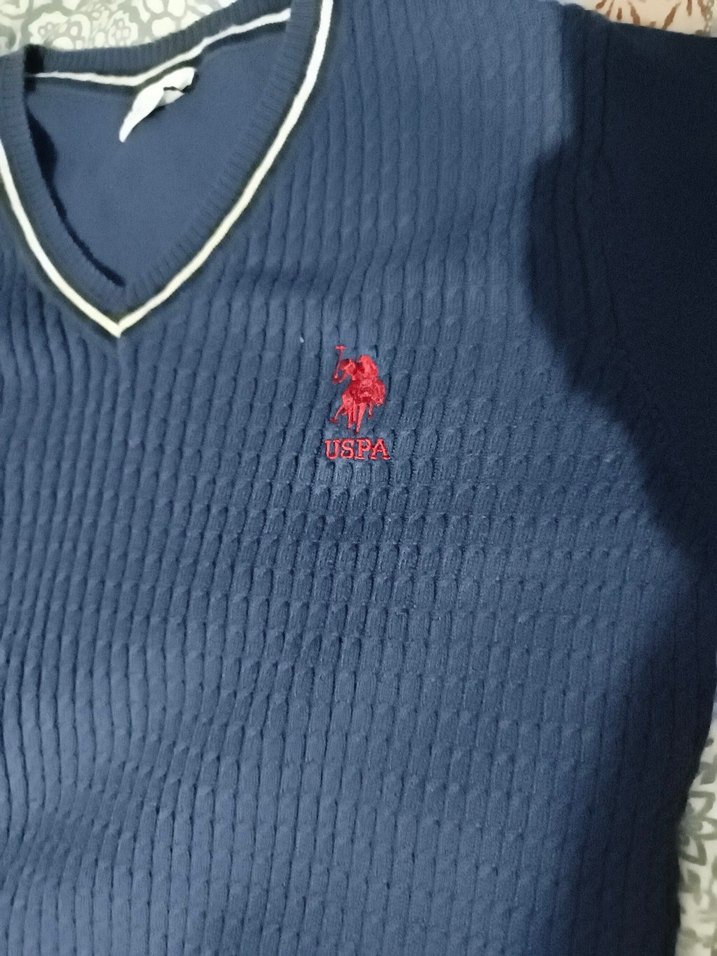 U. S. POLO ASSN LACİVERT ERKEK ÇOCUK V YAKA KAZAK - Görsel 2