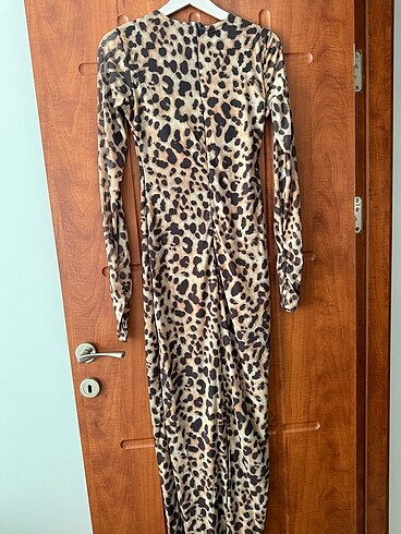 s Beden Leopar elbise
