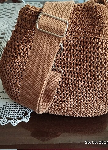 Beden camel Renk Kağıt iple örüldü taba rengi