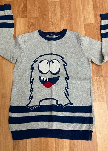 Gri Baskılı Erkek Çocuk Sweatshirt - Görsel 3