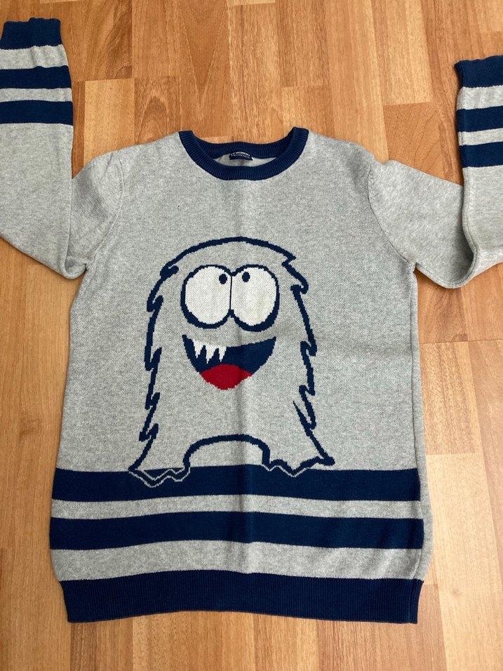 Gri Baskılı Erkek Çocuk Sweatshirt - Görsel 3