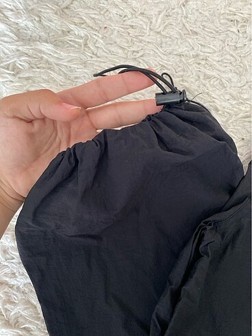 36 Beden Siyah Paraşüt Pantolon