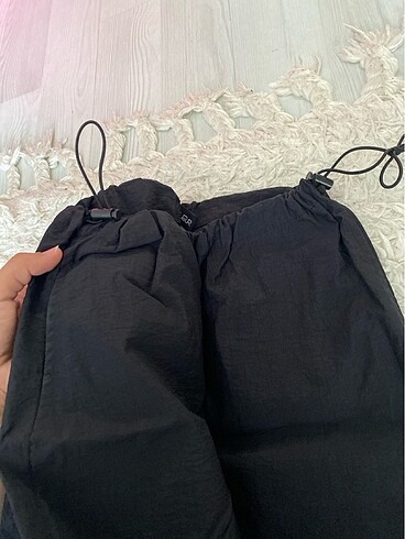 36 Beden siyah Renk Siyah Paraşüt Pantolon