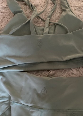 Yeşil Kadın Spor Tayt ve Spor Sütyeni Takımı - Görsel 3