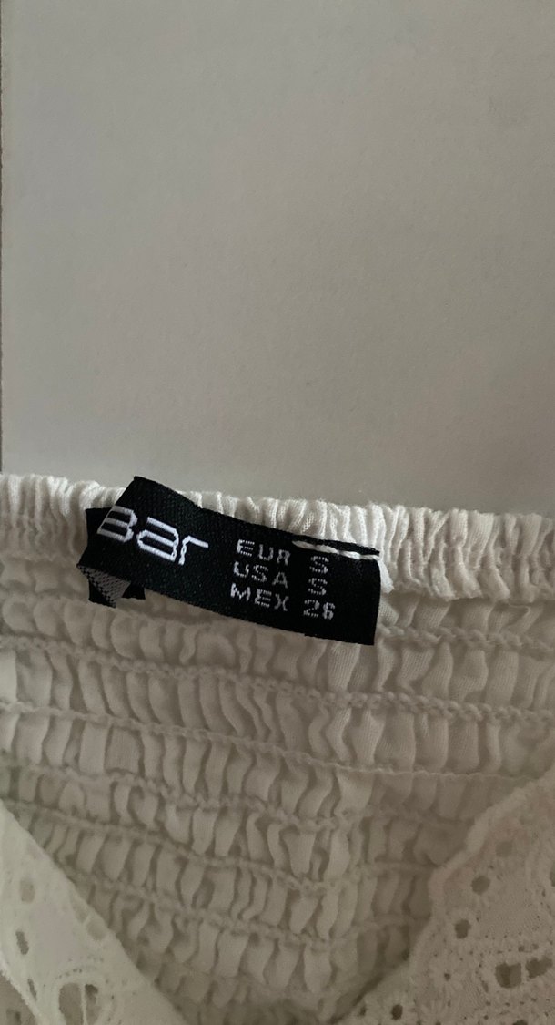 Dantel Detaylı Beyaz Mini Bohem Bustier - Görsel 3