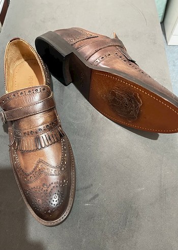 Diğer Kahverengi Klasik Deri Tokalı Erkek Ayakkabı