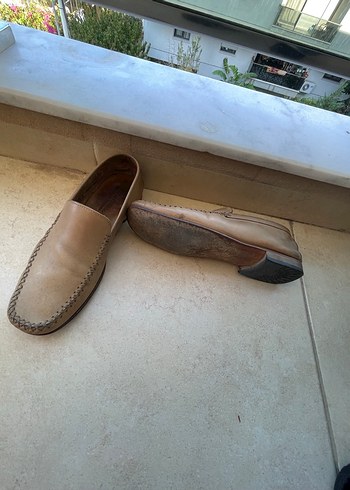 Bej deri kösele  Erkek Espadril Ayakkabı 43 numara - Görsel 5