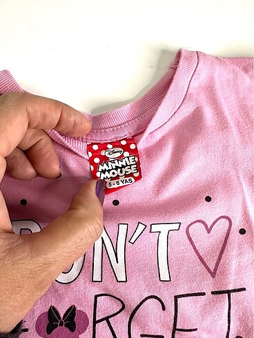 5 Yaş Beden Disney Minnie Mouse Kız Çocuk Tişört