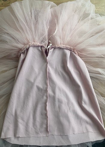 Pembe Parlak Kız Abiye Elbisesi - Görsel 5