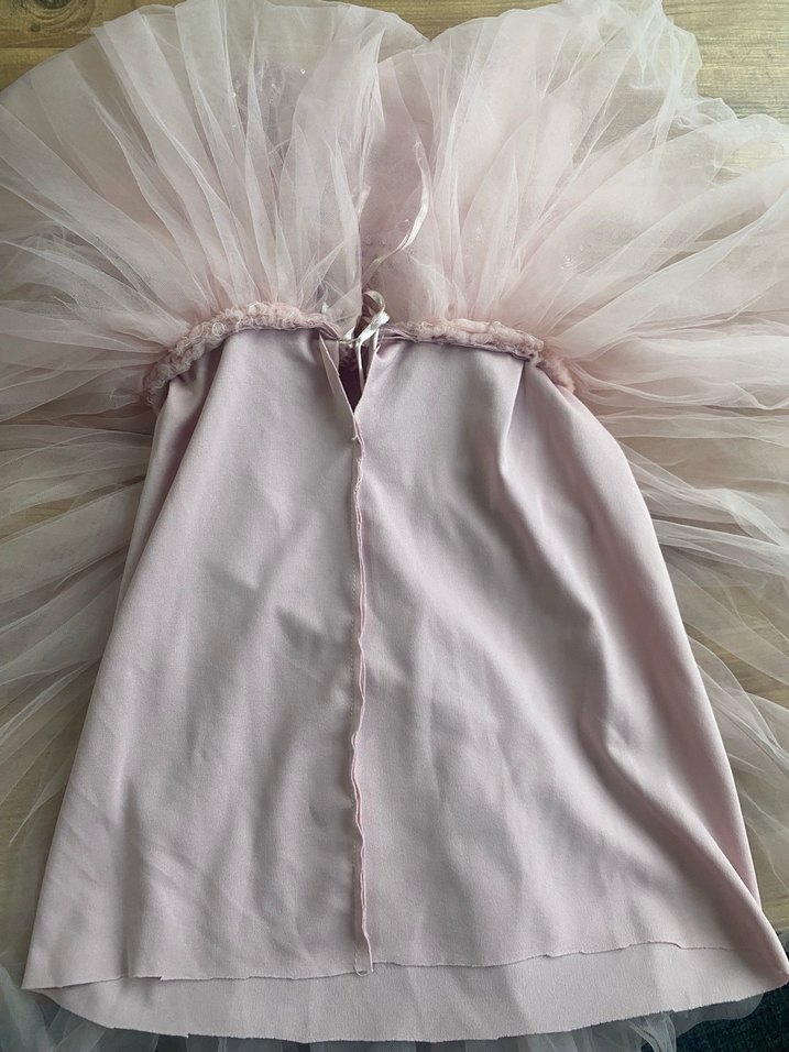 Pembe Parlak Kız Abiye Elbisesi - Görsel 5